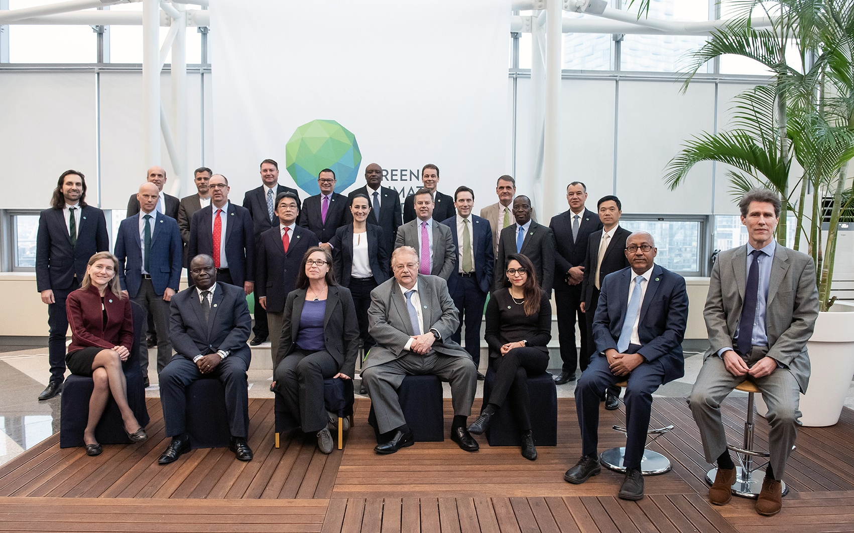 Group photo of the Board at the headquarters in Songdo, South Korea, during its 22nd meeting in February 2019